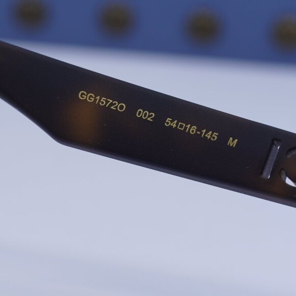 Gucci GG1572O 002 Rectangle Eyeglasses 54mm – Matte Havana - Picture 8 of 12